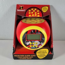 Incredibles 2 Projection Alarm Clock Color Changing Light - £11.95 GBP