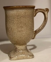 Bombay Company Pedestal Mug Tan With  Brown Speckles - $11.88