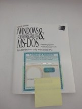 Microsoft Windows For Workgroups &amp; MS-DOS Users Guide Manual &amp; COA only - £11.47 GBP