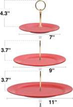 3 Tier Melamine Cup Cake Stand RED Display Stand for Wedding B-Day Baby Shower image 6