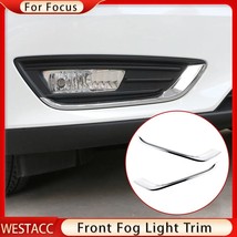 2Pcs ABS Chrome Car Front Fog Lamps Fog Light Decoration Cover Trim Sticker for  - £75.97 GBP