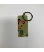 Minnie mouse keychain vtg Largo walt disney key chain pink bow metal col... - £9.61 GBP
