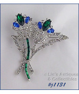 Signed Eisenberg Ice Thistle Bouquet Pin (#J1131) - $100.00
