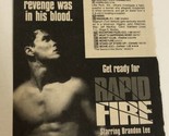 Rapid Fire Tv Guide Print Ad Brandon Lee TPA14 - $5.93