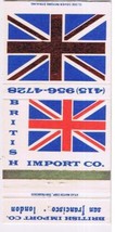 Matchbook Cover British Import Company San Francisco London  - £3.85 GBP