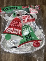 Vintage E-Z Foil Aluminum Christmas Holiday Bell Disposable Cake Pans - £23.83 GBP