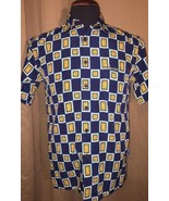 Impaq Sportswear Mens Casual Graphic Button Down geometric Design M Shirt  - $20.24 CAD