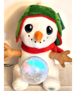 Christmas Animated  Musical Light Up &quot;Let it Snow&quot; Snowman Plush Message... - $42.08 CAD