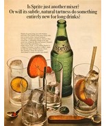Sprite green bottle another mixer long drinks party-1964 Vintage Print Ad - $10.84
