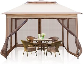 Lonabr 10X10X5 Gazebo With Mosquito Netting Outdoor Pop Up Canopy Tent For - £173.59 GBP