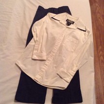 Mothers Day Size 6 7 Metro Boyz shirt white Size 7 George suit pants 2 pc  - $22.59