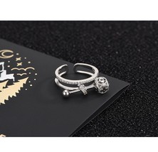 New  Unique S925 Silver Ring Open Ring for Women Lady - £54.63 GBP