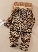 2-piece Toddler Girls Comfy Leopard Print Pajama Set Size 3/4 ~NEW~ - £18.36 GBP
