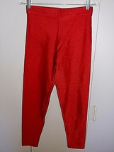 DeLong LADIES RED SPANDEX TRACK PANTS-L-BARELY WORN-INNER TIE-COMFY/WARM - $9.49