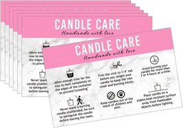 Handmade Candle Care Instruction Card Card for Makers Soy Bees Wax Coconut Essen - £19.82 GBP