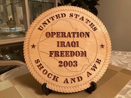 Brand New Personalized Wooden Plaque - United States Operation Iraqi Fre... - $29.99