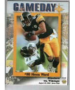 Aug 29 2002 Minnesota @ Pittsburgh Steelers Program Hines Ward - £15.56 GBP