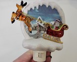 Christmas Santa Claus In Flight Sleigh Reindeer Plug In Wall Night Light... - £10.17 GBP