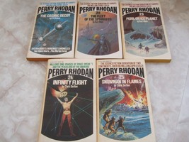 Vintage Lot Of 5 Perry Rhodan Science Fiction Books #21-25 1st Printing 1973 - £21.51 GBP