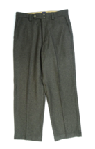 Vintage GAP Pants Mens 33x30 Green Recycled Wool Dress Slacks Flat Front - $23.70