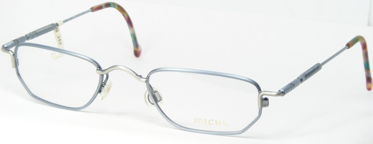 Vintage Michl 352 01 Hellblau/Silber Einzigartig Selten Brille 47-22-135 - $96.21