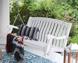 Bonn Mahogany Wood White Porch Swing - $459.99