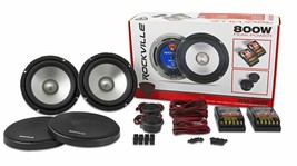 Rockville RVL6KIT 6.5" 800Watt/Pair Component Car Audio Speakers Aluminum Cone - £90.35 GBP