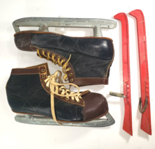 VTG Union Hardware Co  Leather Ice Skates 40-50s Canadian Flyer w/ Blade... - £19.97 GBP