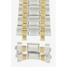 Seiko Man&#39;s 21mm Two Tone Stainless Steel WatchBand 4139XB 7N43-8171 - $61.38