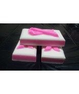 3 Bars Natural Glycerin Shea Butter Soap- Pink Ribbon Breast Cancer Awar... - £10.17 GBP