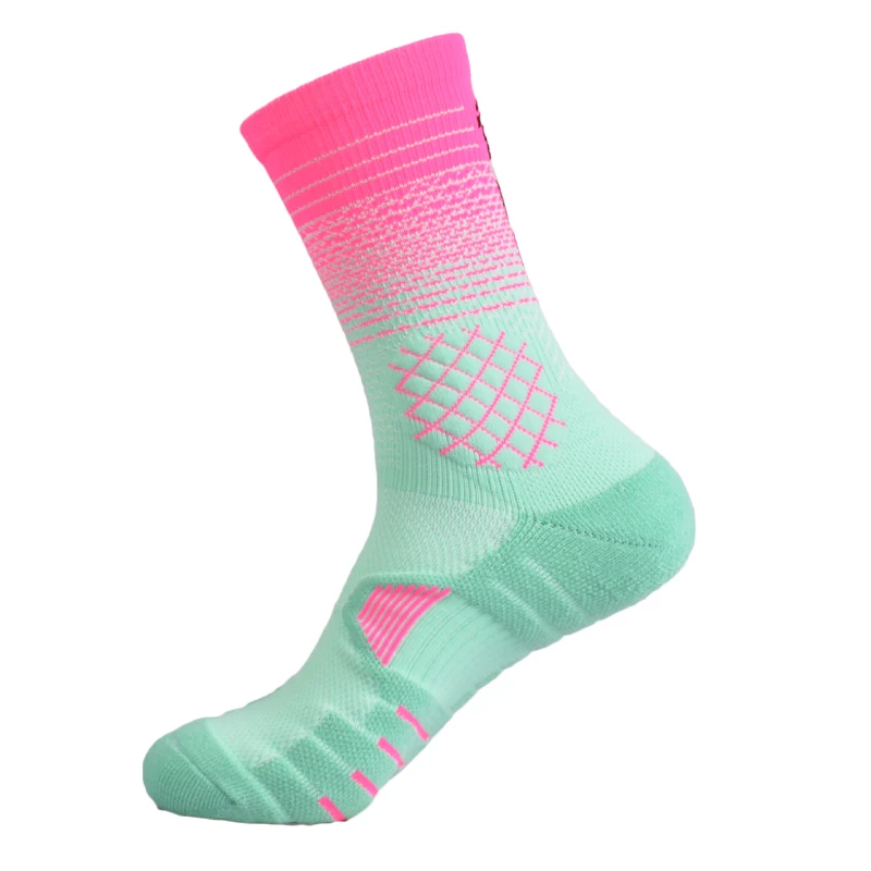 Sporting Men&#39;s Basketball Socks Middle Thickened Breathable Towel Bottom Colorfu - £23.90 GBP