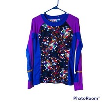 EP Sport Size Sm￼all Colorful Long Sleeve Athletic Top Mesh Detail Thumb... - £13.20 GBP