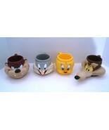 Vintage 1992 Looney Tunes Mug Lot Wile E Coyote, Bugs Bunny, Tweety Bird... - $32.95