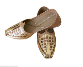 Men Shoes Indian Handmade Mojaries Khussa Leather Loafers Jutties US 7  - £44.09 GBP