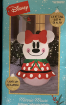 Gemmy Disney Minnie Mouse Christmas Snowman Airblown Inflatable Lot 2 - £46.74 GBP