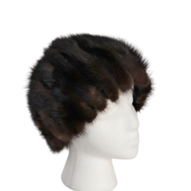 Vintage ladies fur winter cap hat 20 inch band size - $39.99