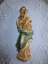 Vintage 10 3/8&quot; Mother Mary &amp; Baby Jesus CHALKWARE FIGURINE Wall Plaque  - £19.61 GBP