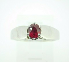 Alluring Platinum 1.10ct Oval Genuine Natural Ruby Ring (#J1877) - £1,657.41 GBP