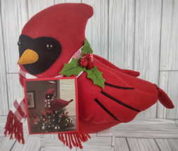 Cardinal Red Bird Christmas Tree Topper Figurine Ornament Nature Wildlife Birdie - £36.08 GBP