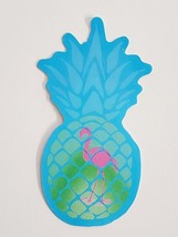 Pineapple with Silhouette of Flamingo Multicolor Sticker Decal Embellishment - £1.83 GBP