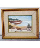 Seaside View 7x5 Oil Painting Signed Claire Bourque Sea Water Coastal PE... - $43.19