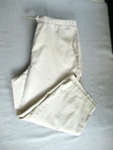 Liz Claiborne Lizsport pants cropped Capri Size 10 beige inseam 19&quot;  100% cotton - £9.98 GBP