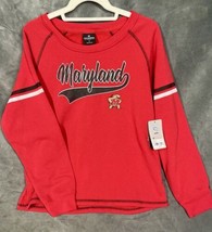 Maryland Terrapins Women’s Sweatshirt Large Red Long Sleeve NWT Colosseum Brand - $21.29