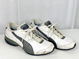 Puma Mens Super Elevate 185399 01 White Leather Shoes Sneakers Sz 11 - L@@K !!!! - £20.95 GBP