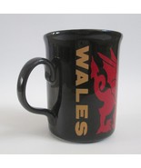 Vintage Wales Souvenir Mug Black Red Dragon Coffee Cup Made In Britain - £15.62 GBP