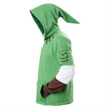 Adult Link Cosplay Hoodie Green Zip Up Hoodie Sweatshirt Cotton Long Sleeve Jack - £61.76 GBP