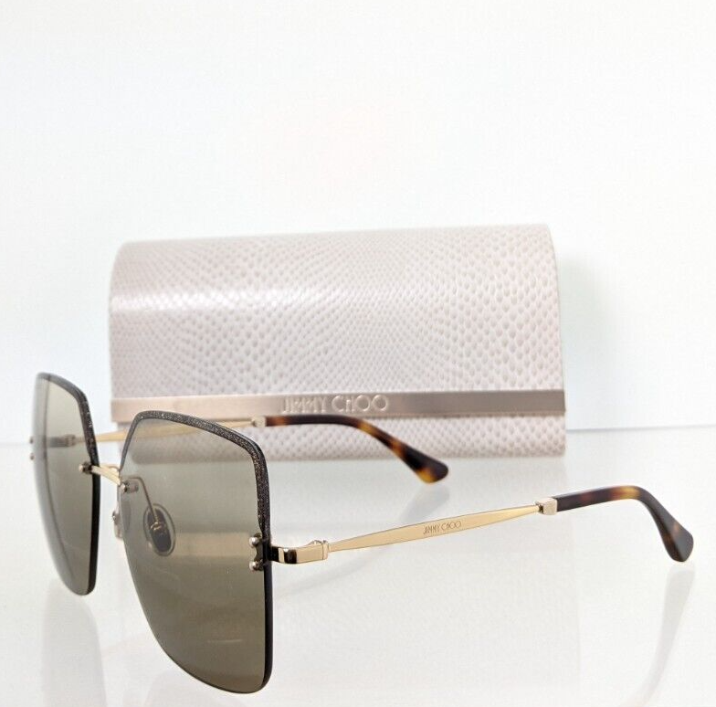 Brand New Authentic Jimmy Choo Sunglasses TAVI/S 01QHA Gold 60mm Frame TAVI Item image 3