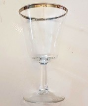 Parisienne Platinum Rim Wine Goblet 5&quot; Cristal d&#39;Arques Durand Crystal G... - £4.60 GBP