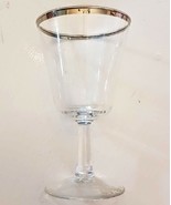 Parisienne Platinum Rim Wine Goblet 5&quot; Cristal d&#39;Arques Durand Crystal G... - £4.67 GBP