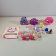 Squinkies and Bubbles Lot Mini Figures Diamond Case and Plastic Holders - $19.99